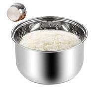 Rice Cooker Inner Pot, 3L Stainless Steel Rice Cooker Replacement Pot with Scale Conduction Thick Dishwasher Safe for Home Restaurant Stainless Steel Inner,