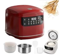 Rice Cooker Portable, Smart Low Sugar Digital Cooker with 24-Hour Preset, 10 Functional Menus, 8-Hour Keep Warm, Non-Stick Pot for Healthy Cooking