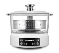 Rice Cooker Smart Steamer with Lifting Basket, Stainless Steel Inner Pot, Digital Display, 3L Capacity for Low Carb Cooking