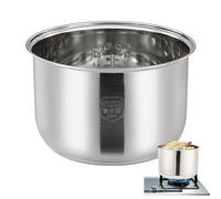 Rice Cooker Stainless Steel Inner Pot, Stainless Steel Inner Pot, Suitable for Various Brands of Rice Cooker Replacement Pots (6L (160mm height))