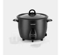 Vonshef Rice Cooker 1.8L - Electric Rice Cookers Large for 8 with Keep Warm Function, Rice Steamer with Removable Non-Stick Pot, Measuring Cup and Spatula - 700W, Black
