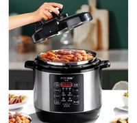 Rice Cooker - Uncoated Healthy Rice Cooker, Stainless Steel Household Rice Cooker, Steam Up and Down Boil Digital Slow Cooker, Thickened Liner, Rapid Heat Conduction(5L)