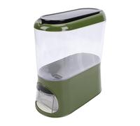 Rice Dispenser Sealed Dry Food Storage Container for Pantry Home Kitchen Organization, Clear PP Grain Bin for Family Use (Green)