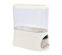 Rice Dispenser Sealed Dry Food Storage Container for Pantry Home Kitchen Organization, Clear PP Grain Bin for Family Use (Cream White)