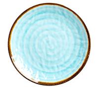 Rice DK Melamine Side Plate - Swirl Print - Aqua