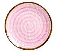 Rice DK Melamine Side Plate - Swirl Print - Pink
