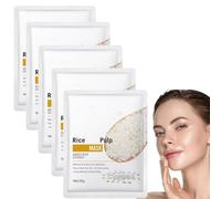 Rice Dough Modeling Mask,Rice Pulp Mask,Dough Moisturizer Masks,Skin Moisturing Barrier,Deep Nourishing,Instant Hydration Boost (5 Pcs)