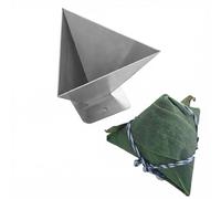 Rice Dumpling Mold, Stainless Steel Maker for Dragon Boat Festival, Reusable Kitchen Mold for Making Sticky Rice Balls, Easy to Use and Clean Baking Tool (Triangle)
