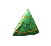 Rice Dumpling Stuffed Plush Pillow Chinese Dragon Boat Festival Gift Plush Toys Soft Cute Food Cushion For Couch Ornaments For Kids Birthday Christmas(Green,13cm)