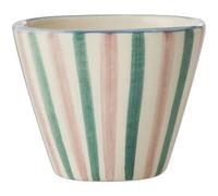 RICE - Espresso Cup Ceramic Oval 7 cl, Stripes - Pink