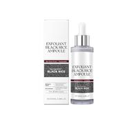 Rice Exfoliating Ampoule Set, Black and White Rice Exfoliant, Soft Peel Shot Glow Exfoliating Serum for Daily Skincare, Pore Minimizer for All Skin Types,Black