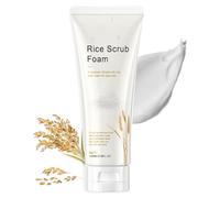 Rice Face Cleanser, Natural Face Wash With Rice Water&Vitamin E, Moisturizing Facial Cleanser For Dry Skin, Korean Skincare Exfoliating Face Wash, Deep Pore Cleansing, Exfoliating Scrub Cleanser