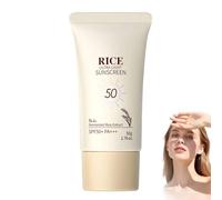 Rice Face Moisturizing with SPF50+++, Sunscreen Spf 50, Rice Cream for Face, Rice Sunscreen Mineral Formula, Natural Sunscreens with Rice Extract, No White Cast, Korean Sunscreen for All Skin (1PC)