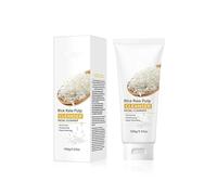 Rice Facial Cleanser, Gentle Exfoliating Cleansing Foam with Rice Raw Pulp Extract, Deep Cleansing, Oil Control & Moisturizing Face Wash, Remove Dirt, Oil, and Impurities Without Drying