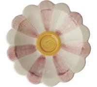RICE - Flower Dip Bowl With Hand-painted Stripes, Pink - Pink