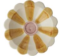 RICE - Flower Dip Bowl With Hand-painted Stripes, Yellow - Yellow
