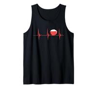 Rice Heartbeat EKG Pulse White Rice Lover Asian Food Lover Tank Top