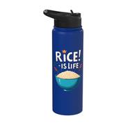 Rice is Life Bowl Enthusiast Delight Feast Stainless Steel Insulated Water Bottle