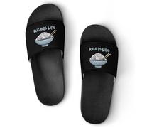 Rice Is Life Men's Slide Sandal Non Slip Shower Shoes Bathroom Slippers for Pool Beach 37 (235mm)