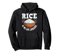 Rice Is My Love Language Asian Food Rice Bowl Pullover Hoodie