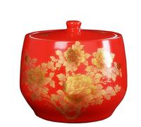 Rice Jar Ceramic With Lids Tea Container Large Storage Coffee Beans Box Capacity Dispenser Snacks Kitchen Grain Tank Chinese Food Containers For Flour Sugar Baking Supplies Soybeans Corn