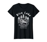 Rice Lake Vancouver British Columbia Value Graphic T-Shirt, Women, Black, M
