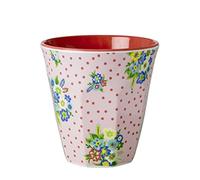 Rice Medium Melamine Cup Two Tone Vintage Flower Print