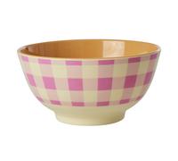 RICE - Melamine Bowl 70 cl, Check Pink - Multi