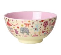 RICE - Melamine Bowl 70 cl, Pink Fun Fair - Multi