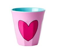 RICE Melamine Cup Medium Pink - Red Heart