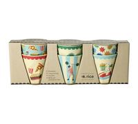 RICE - Melamine Cups 6-pack, Mint Fun Fair Prints - Multi