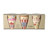 RICE - Melamine Cups 6-pack, Pink Fun Fair - Multi