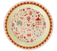 RICE - Melamine Plate 22 cm, Pink Fun Fair - Red