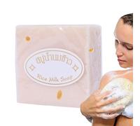 Rice Milk Soap Bar | Moisturizing Rice Milk Soap Bar Thailand Natural Soap | Brightening Body Cleansing Rice Goat Milk Soap for Body and Face, Safe for Kids and Adults