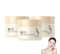 Rice Moisturizing Cream, Korean Brightening Cream, Long Lasting Deeply Nourishing Face Cream, Non Greasy, Repairing and Nourishing the Barrier, Soothing to Even Out Skin Tone (3PC)