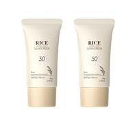 Rice Moisturizing Face Cream & Rice Moisture Daily Sunscreen SPF50+, Strong Sun Protection Cream Broad Spectrum UVA/UVB, L Refreshing Body Suncream (2)