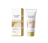 Rice Moisturizing Facial Cleanser, Hydrating Korean Face Wash with Rice Extract & Ceramides, Gentle Deep Cleansing Foam for Refresh, Sooth Skin, Strengthens Skin Barrier, All Skin Types