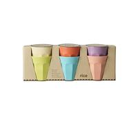 Rice Mug Set Melamine BPA Free Camping Cups Medium Multicoloured - Gloriously Gifted - Pack of 6, 250 ml