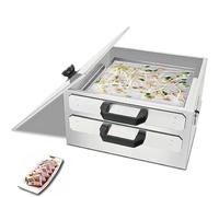 Rice Noodle Roll Steaming Machine Stainless Steel Double Layer Rice Noodle Roll Machine Steamed Vermicelli Roll Steamer Kitchen Cookware Steam Cooking Machine for Steamed Thread Noodles
