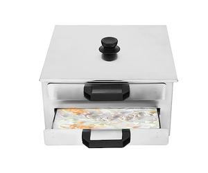 Rice Noodle Rolls Machine, 2 Tier 304 Stainless Steel Rice Noodle Roll Maker Machine, Manual Food Cooker with Anti Scald Handle Removable Tray for Home Market Kitchen Outdoor