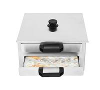 Rice Noodle Rolls Steamer 304 Stainless Steel Rice Noodle Rolls Machine with Scraper, Top Lid Handle and Replacement Drawer, 2Layer 32 * 31 * 16cm Multifunctional Cuisine Guangdong Recipes Cookware