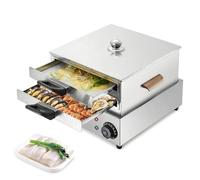 Rice Noodle Steamer, 2 Layer Stainless Steel Steamer with 3 Trays for Steamed Rice Rolls, Rice Cereal, Flour, Dumplings