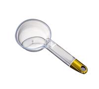 Rice Portion Scoop, 180ML Simple Long Handle Clamp/Holder Light Luxury Rice Scoop Multi-Function Flour Cooking Spoons Design Transparent Spatula Measuring Scoop for Control (Translucent Green)