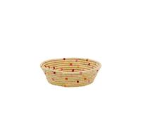 Rice - Raffia Round Bread Sneakers with Red Details - Set of 2