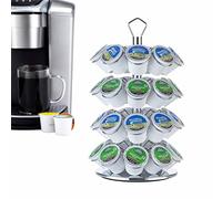 Rice rat K cup Holder Storage Coffee Capsules Pod Holder Carousel 4 Tier Compatible with 36 K-Cup Pods