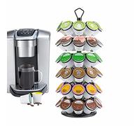 Rice rat K-Cup Storage Coffee Capsules Pod Holder Carousel Capsule Display Storage for k-cup(54 pods-6 tiers)