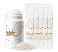 Rice Raw Pulp Face Mask Set: 1PC Clay Mask Stick & 5PCS Sleep Masks, Deep Cleansing Clay Mask for Pores, Hydrating Rice Masks, Reduce Acnes & Dark Spots, Korean Skincare Set for All Skin Types