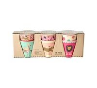 Rice - 6 Pcs Small Melamine Kids Cups Jungle Print Pink NEW