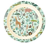 RICE Rice children's plate Jungle animals green-multi