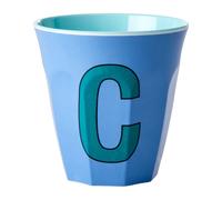 RICE Rice melamin cup medium letter - C 30 cl New dusty blue